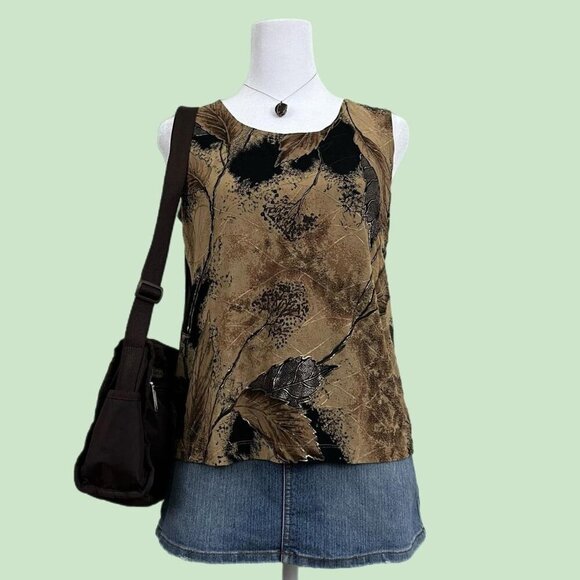 90s brown leaf going out top - Picture 1 of 8